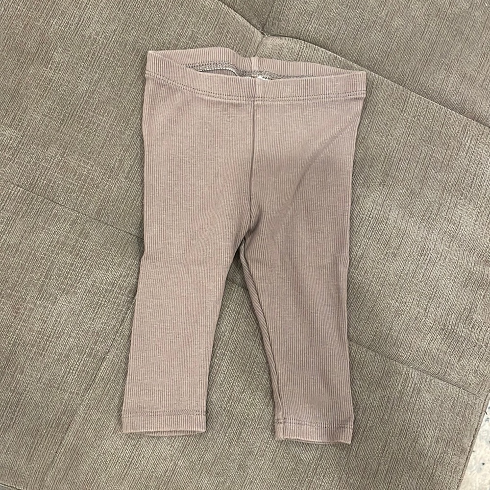 Dark grey ribbed leggings 6 months